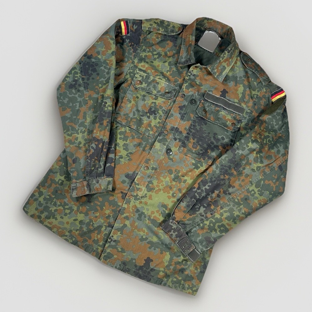 Men's Flecktarn Camouflage Field Jacket - Green/Brown
